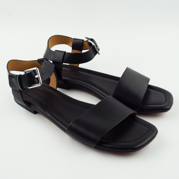 MADEWELL Size 6 The Karla Ankle-Strap Sandal in True Black $98 NP278 - Picture 5 of 6